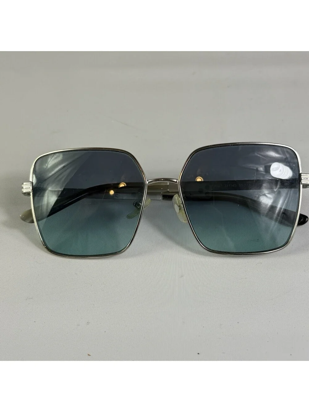 Tory Burch Women's Sunglasses TY6087 33114S Shiny Silver 55mm Square Metal